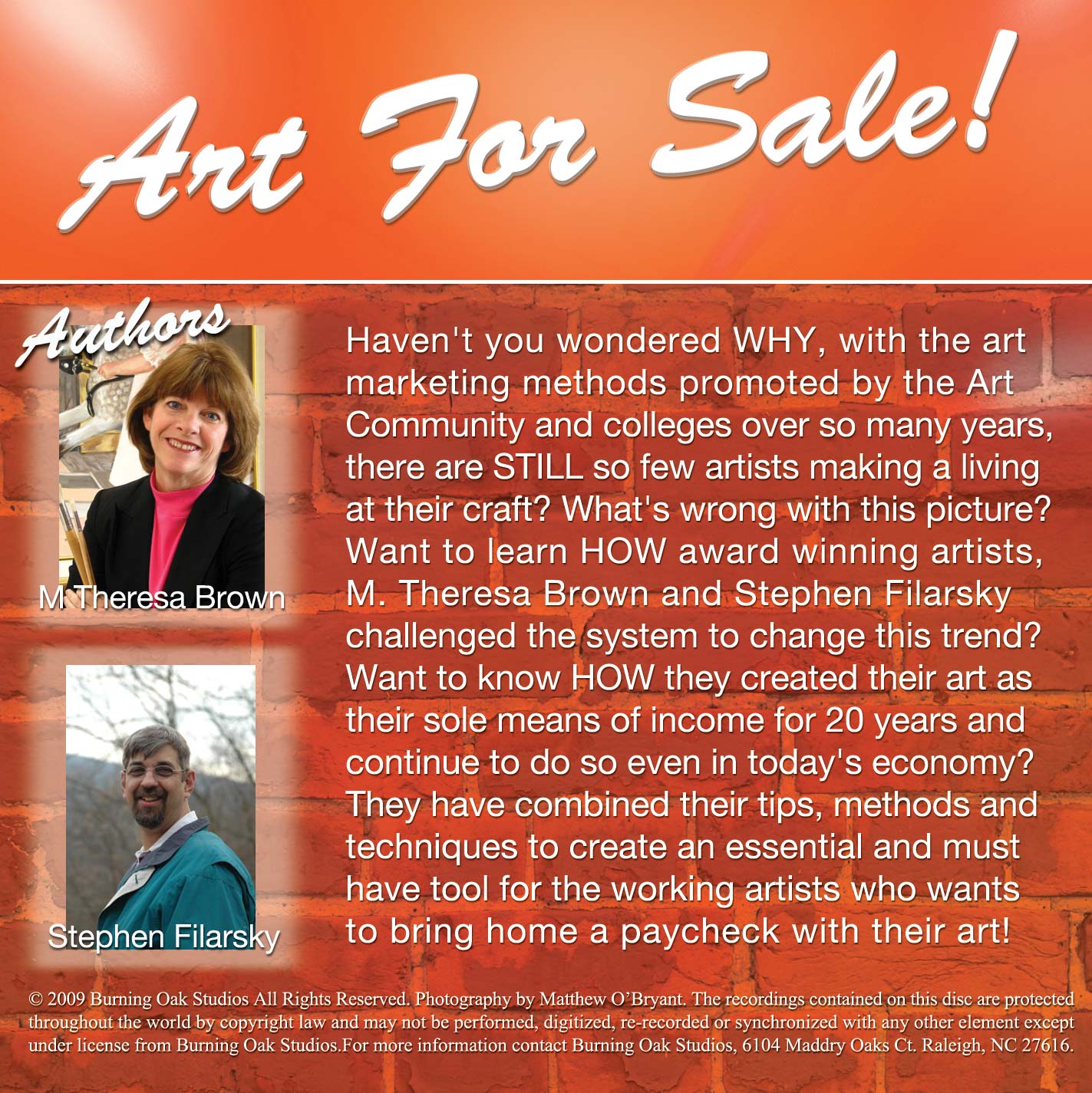 Art for Sale Audio CD Back Panel image Art for Sale Audio CD Back Panel image